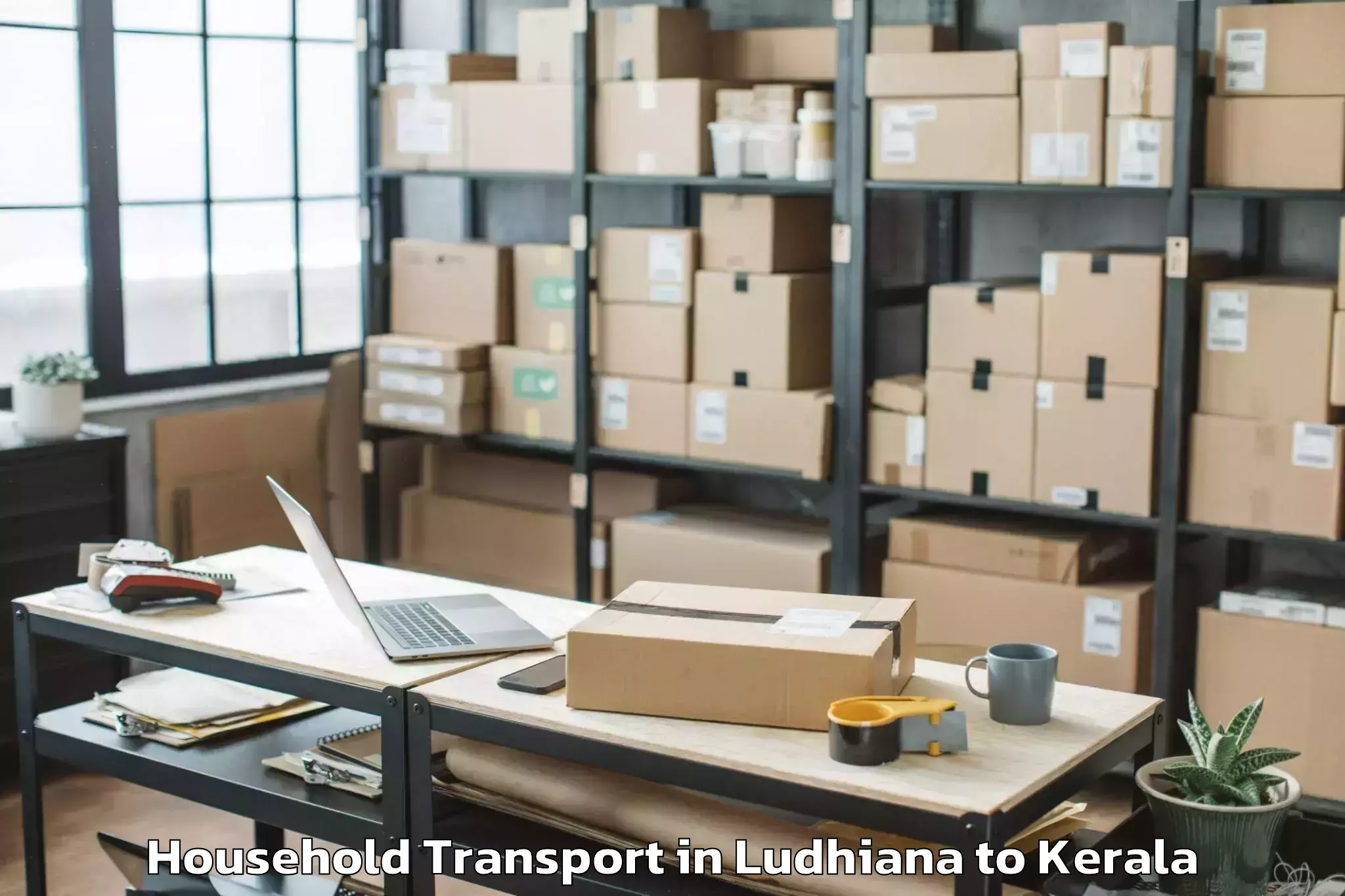 Trusted Ludhiana to Ayoor Household Transport